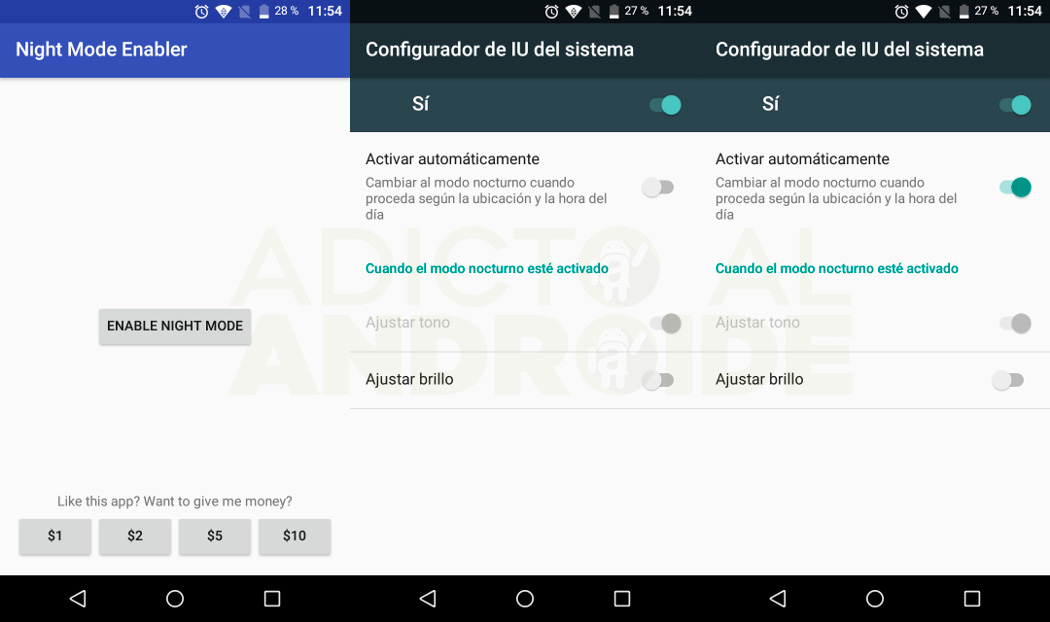 Activar el Modo Noche en Android 7.0